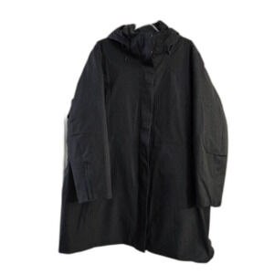 Women's Parka Gray Hooded Coat 2XL